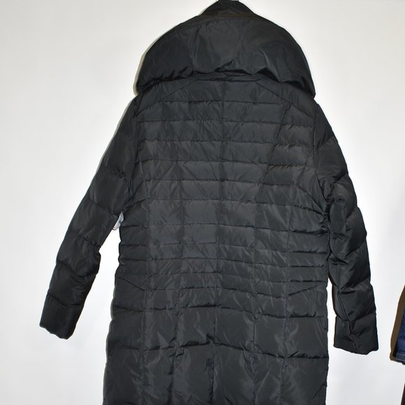 $400 COLE HAAN Zip Front Down Jacket PARKA PUFFER WINTER COAT BLACK XL - Picture 6 of 8